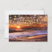 Zomer Sunset Beach Bruiloft Save the Date Kaart (Achterkant)