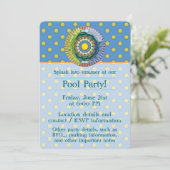 Zomer Sunshine Party uitnodiging (Staand voorkant)