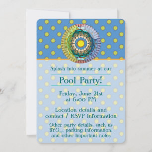 Zomer Sunshine Party uitnodiging