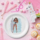 Zomer Surf Beach Party Papieren Bordje (Feest)