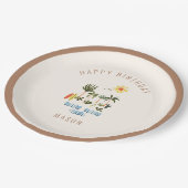 Zomer Surf Birthday-Bord Papieren Bordje (Gekanteld)