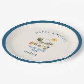 Zomer Surf Birthday-Bord Papieren Bordje (Gekanteld)