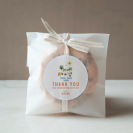 Zomer Surf Birthday Party Dank u voor de klassieke Ronde Sticker