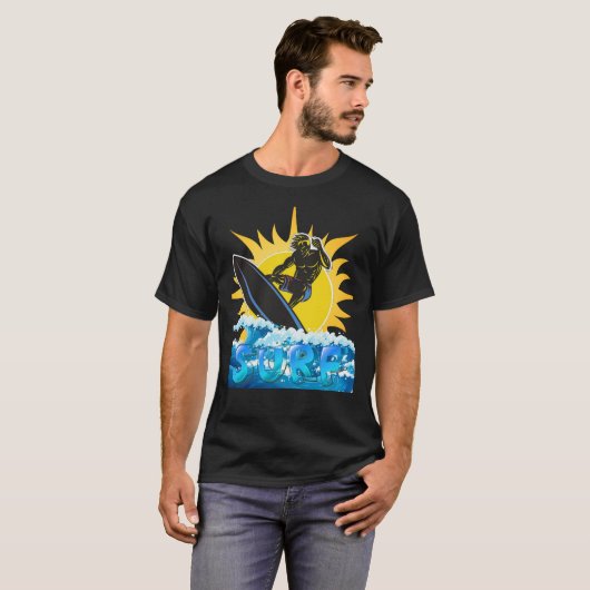 Zomer Surf golven T-shirt (Voorkant volledig)
