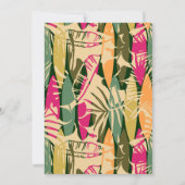 Zomer Surf Party | Vintage Roze Auto Uitnodiging (Achterkant)