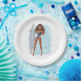 Zomer Surf Strandfeest Papieren Bordje