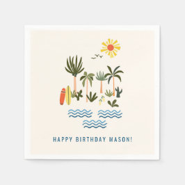 Zomer Surf Verjaardagsfeestje Servetten