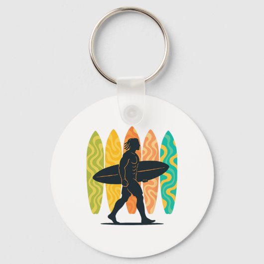 Zomer Surfboarder Golf Surfen Surfplank Strand Su Sleutelhanger (Voorkant)