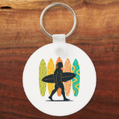 Zomer Surfboarder Golf Surfen Surfplank Strand Su Sleutelhanger (Voorkant)