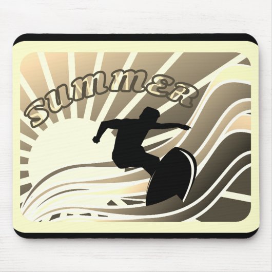 Zomer Surfen Fun Muismat (Voorkant)