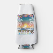 Zomer - Surfen is het meest leuk Flesjeskoeler (Voorkant)