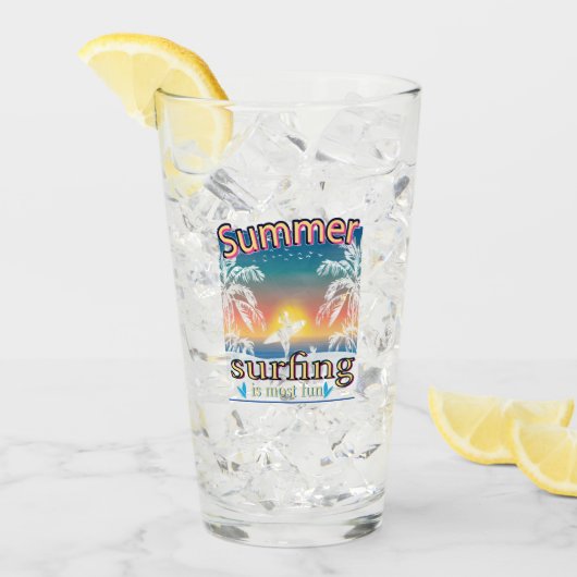 Zomer - Surfen is het meest leuk Glas (Voorkant ijs)