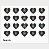 Zomer - Surfen is het meest leuk Hart Sticker (Vel)