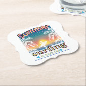 Zomer - Surfen is het meest leuk Kartonnen Onderzetters (Gekanteld)