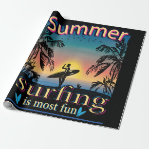 Zomer - Surfen is het meest vette omslagpapier Cadeaupapier