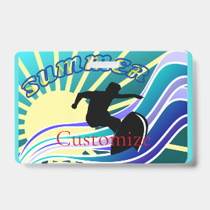 Zomer surfen plezier Thunder_Cove Badge