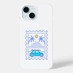 Zomer Surfen Postzegel 2 iPhone 15 Case