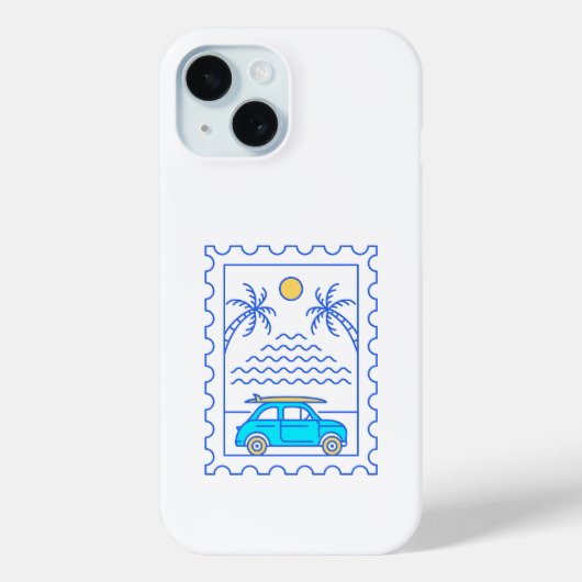 Zomer Surfen Postzegel 2 Case-Mate iPhone Case (Achterkant)