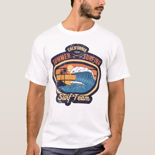 Zomer surfen t-shirt (Voorkant)