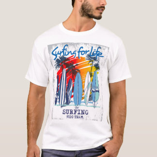 Zomer surfen t-shirt grafisch ontwerp voor mannen