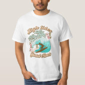 Zomer Surfer Goede Vibes T-shirt (Voorkant)
