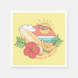 Zomer Surfer papieren servetten