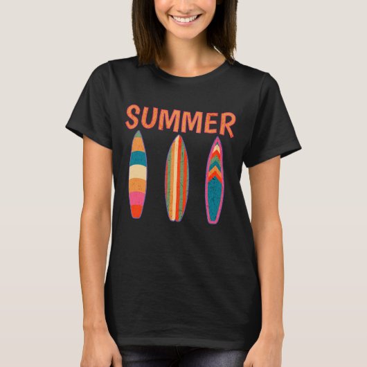 Zomer Surfplanken T-shirt (Voorkant)