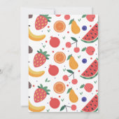 Zomer Sweet One Fruit 1e Verjaardag Uitnodiging (Achterkant)