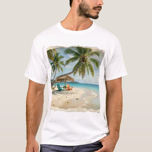 Zomer T-Shirt Palm Beach Tee (Voorkant)