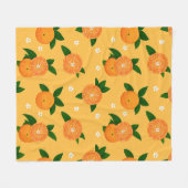 Zomer Tangerijnen Fleece Deken (Voorkant (Horizontaal))