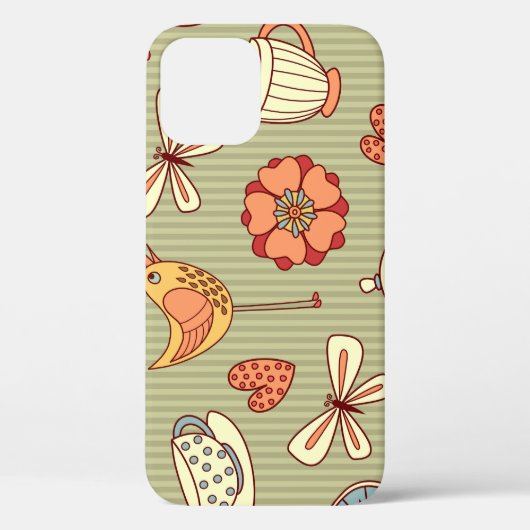 Zomer Tea Party: Naadloos patroon Case-Mate iPhone Case (Achterkant)