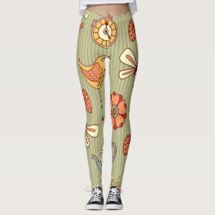 Zomer Tea Party: Naadloos patroon Leggings