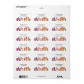 Zomer Teenslippers Adresetiketten Etiket (Full Sheet)