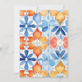 Zomer Tegels Abstract Patroon Bruiloft Kaart (Achterkant)