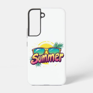 Zomer Tekst - Kleurrijke Zomer Zonnebril Samsung Galaxy Hoesje