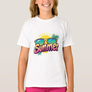 Zomer Tekst - Kleurrijke Zomer Zonnebril T-shirt