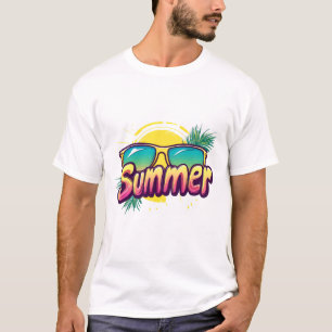 Zomer Tekst - Kleurrijke Zomer Zonnebril T-shirt