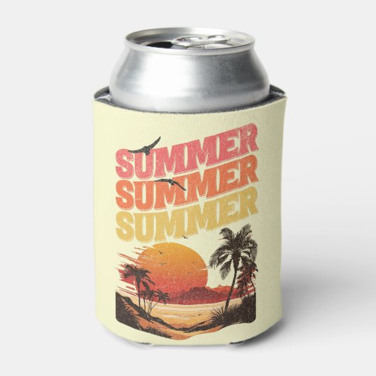 Zomer tekst ontwerp blikjeskoeler (Blikje Voorkant)