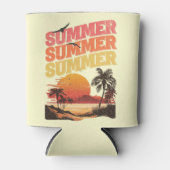 Zomer tekst ontwerp blikjeskoeler (Voorkant)