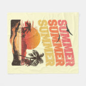 Zomer tekst ontwerp fleece deken (Voorkant (Horizontaal))