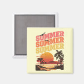 Zomer tekst ontwerp magneet (Voorkant / Achterkant)