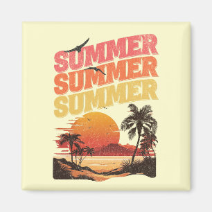 Zomer tekst ontwerp magneet