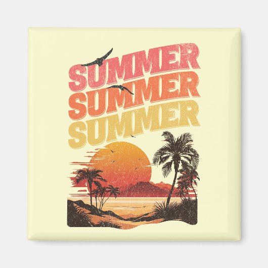 Zomer tekst ontwerp magneet (Voorkant)