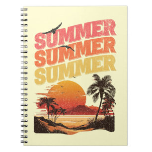 Zomer tekst ontwerp notitieboek