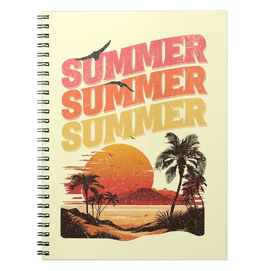 Zomer tekst ontwerp notitieboek (Voorkant)