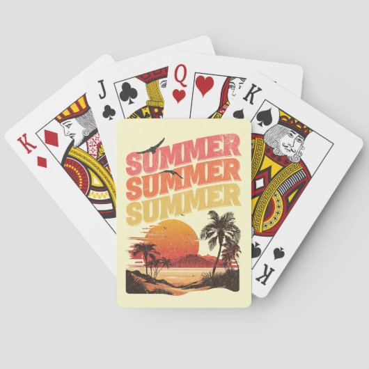 Zomer tekst ontwerp pokerkaarten (Achterkant)