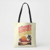 Zomer tekst ontwerp tote bag (Voorkant)