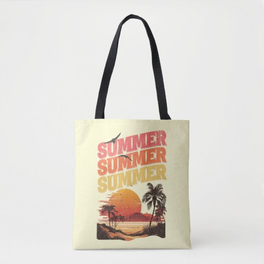 Zomer tekst ontwerp tote bag (Voorkant)