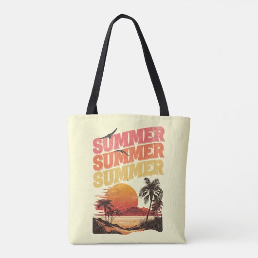 Zomer tekst ontwerp tote bag (Achterkant)