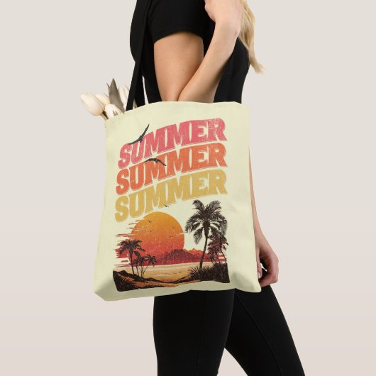 Zomer tekst ontwerp tote bag (Dichtbij)
